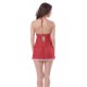 Stretch Lace Camisole Babydoll In Sheer Red Stretch Lace Camisole Babydoll In Sheer Red