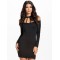 Strappy Halterneck Slim Black Bodycon Dress