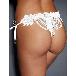 Beaded Embroidered & White Lady Plus Size Panty Beaded Embroidered & White Lady Plus Size Panty