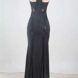 Plus Size Sequined Long Cutout Prom Dresses