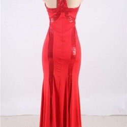 Plus Size Sequined Long Cutout Prom Dresses