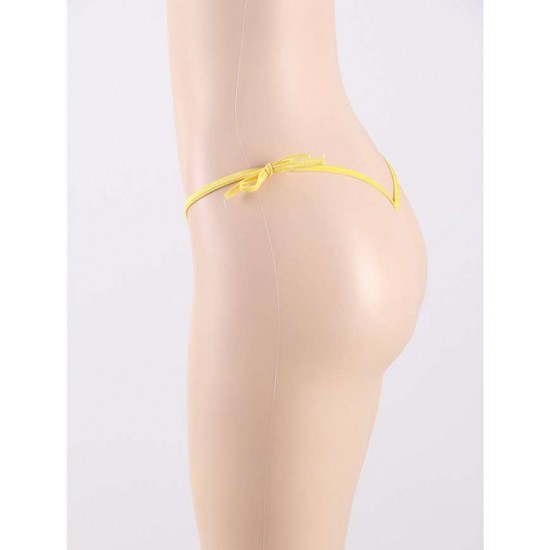 Plus Size Yellow Womens G String Panty Plus Size Yellow Womens G String Panty