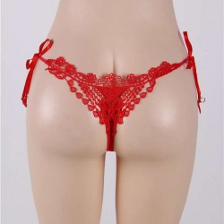 Beaded Lady &Red Embroidered Plus Size Panty