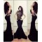 Plus Size Sexy Long Black Mermaid Prom Dress