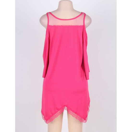 Rose Hollow Shoulder Lace Dress Rose Hollow Shoulder Lace Dress
