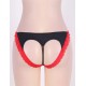 Heartbreaker Black Open Back Panty With Red Trimmed Lace Heartbreaker Black Open Back Panty With Red Trimmed Lace