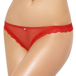 Sexy Red Fishnet And Lace Panty