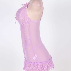 Flossy Light Purple Lace Lingerie Set Flossy Light Purple Lace Lingerie Set