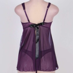 Plus Size Appealing Purple Mini Dress With Straps