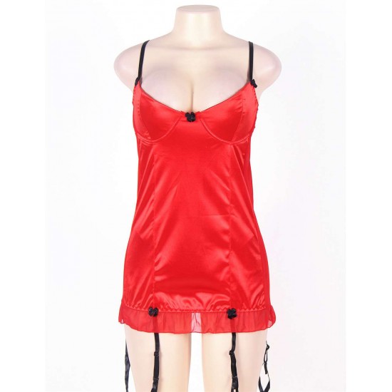 Red Round Back Queen Size Babydoll Red Round Back Queen Size Babydoll