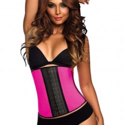 Plus Size 4 Steel Bones Rosy Latex Corset
