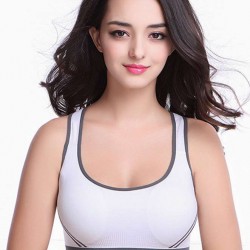 White Elastic Sport Bra White Elastic Sport Bra