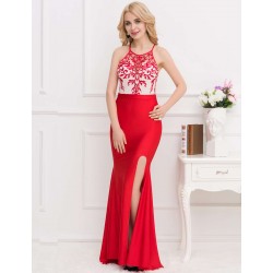 Trendy Red Embroidery Gorgeous Dress Trendy Red Embroidery Gorgeous Dress