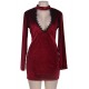 Wine Long Sleeve Bodycon Mini Dress Wine Long Sleeve Bodycon Mini Dress