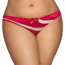 High Cut Plus Size Red Lace Panty
