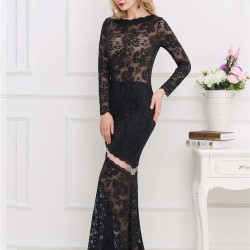 Plus Size Lace Long Dress