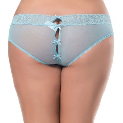 Plus Size Sexy Holiday Peek A Boo Back Mesh Crotchless Valentines Panty