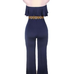 Stilvoller Bandeau-Overall mit Volant-Brustbereich