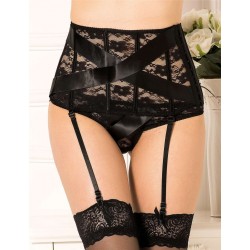 Plus Size Floral Lace jarretelles Set 