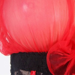 Red And Black Lace Plus Size Open Cup Chemise Dress Red And Black Lace Plus Size Open Cup Chemise Dress