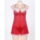 Stretch Lace Camisole Babydoll In Sheer Red Stretch Lace Camisole Babydoll In Sheer Red