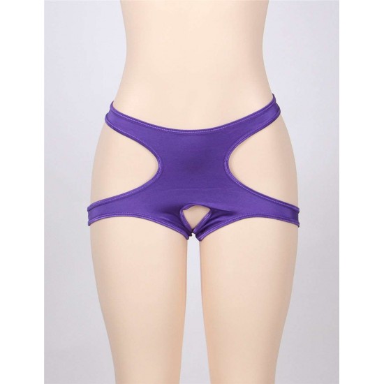Sexy Cut Out Purple Open Crotch Panty Sexy Cut Out Purple Open Crotch Panty