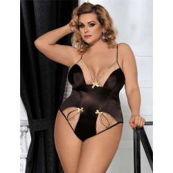 Plus Size Brown Teddy With Two Holes Front Plus Size Brown Teddy With Two Holes Front