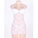 Plus Size White Lace Mini Chemise Dress Plus Size White Lace Mini Chemise Dress