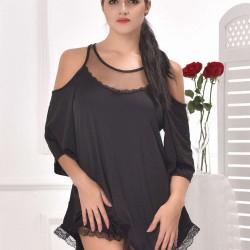 Black Plus Size Irregular Pajamas Black Plus Size Irregular Pajamas