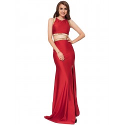 Plus Size Red Separate Golden Edge Dress