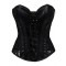 Elegant Black Brocade Bridal Corset