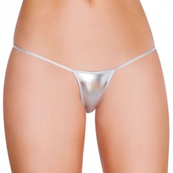 Silver Exotic Micro Shiny G String Thongs