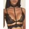 Plus Size Seductive Strappy Choker Lace Bra Lingerie