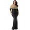 Plus Size Boat Neck Khaki Lace Evening Gown