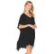 Black Pom Pom Tassel Hem Gauze Cover up