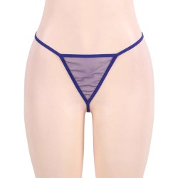 Plus Size Blue Sheer Mesh Babydoll Lingerie Set Plus Size Blue Sheer Mesh Babydoll Lingerie Set