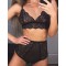 Black Lace Temptation 2pcs Bralette Lingerie Set