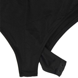 High Neck Black Lace Cut Out Back Sexy Teddy