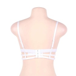 Plus Size Rose Embroidery White Bralette Plus Size Rose Embroidery White Bralette