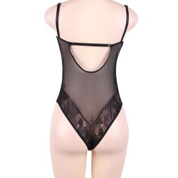Glamour Underwire Hollywood Sheer Lace Teddy Glamour Underwire Hollywood Sheer Lace Teddy