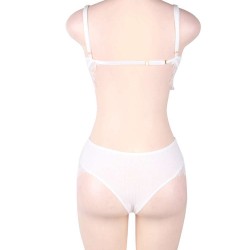 White Lace Temptation 2pcs Bralette Lingerie Set White Lace Temptation 2pcs Bralette Lingerie Set