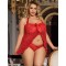 Plus Size Lovely red heart pattern babydoll
