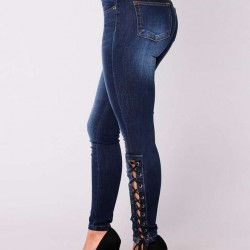 Plus Size Frenulum decoration Women Jeans 