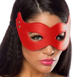 Red Leather Eye Mask