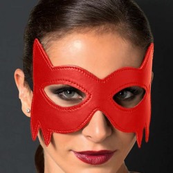 Red Leather Eye Mask