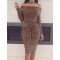 Long Sleeve Off-Shoulder Bodycon Dress