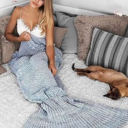 Mermaid tail blanket