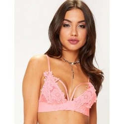 Plus Size Pink Lace Bralette Top Plus Size Pink Lace Bralette Top