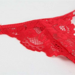 Plus Size Valentine's Day Red lace Deep V Collar Chemise Dress Plus Size Valentine's Day Red lace Deep V Collar Chemise Dress