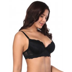 Black high-quality lace comfortable T-shirt bra Black high-quality lace comfortable T-shirt bra
